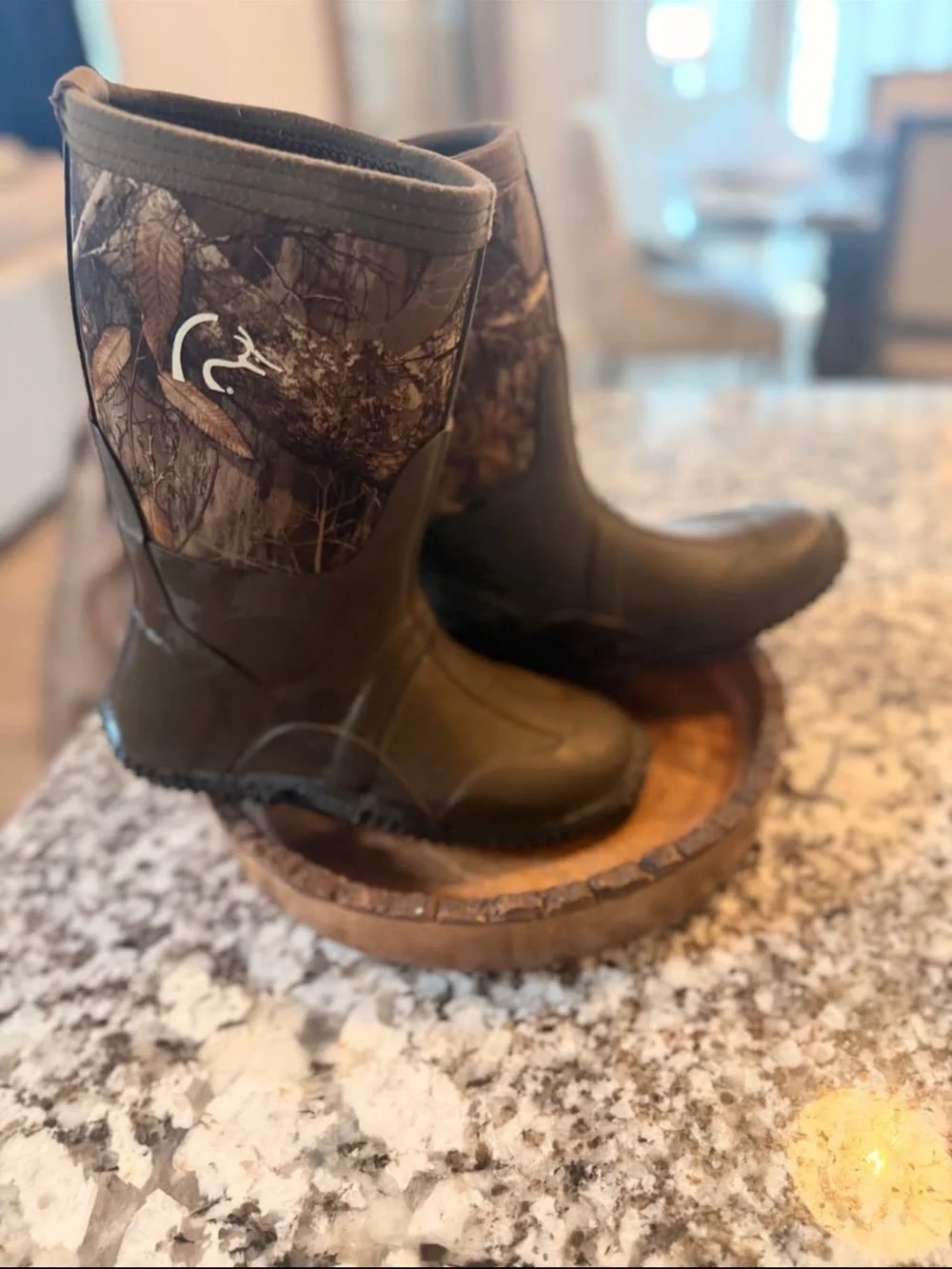 Ducks Unlimited Kids' Waterproof Camo Rain & Snow Boots - Brown/Camo